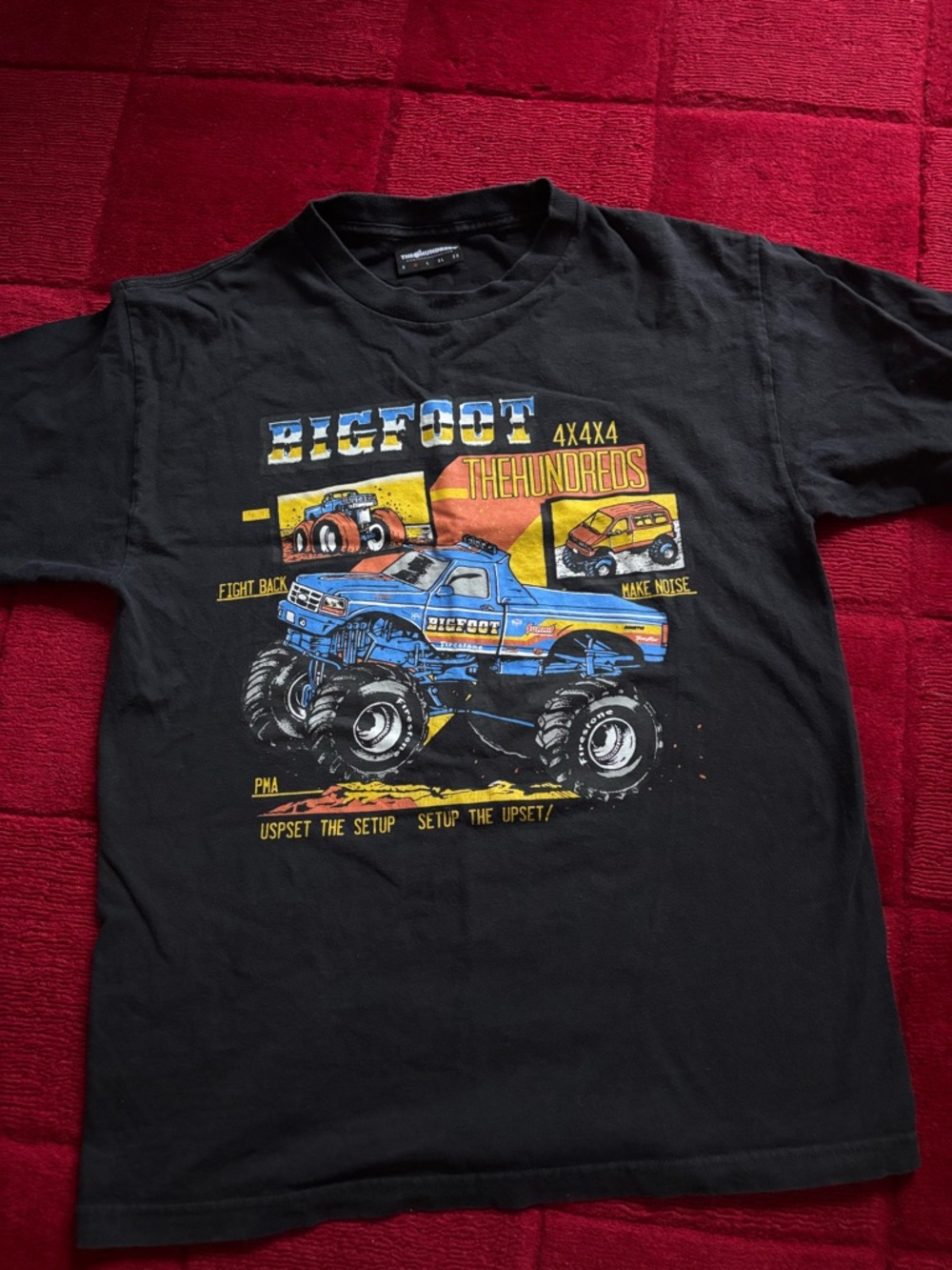 The Hundreds Black Bigfoot 4x4 Monster Truck Tee - men or women tee